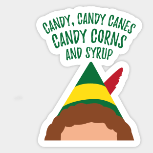 Buddy the Elf Inspired Quote Elf Food Groups Sticker